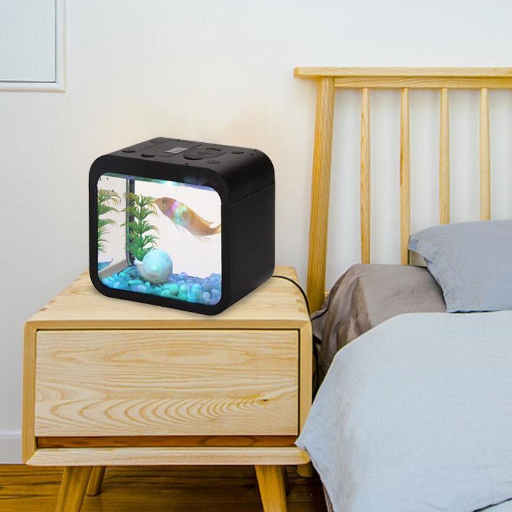 Мини Мини Настольный Аквариум Прозрачный Строительный Блок Аквариум Офис