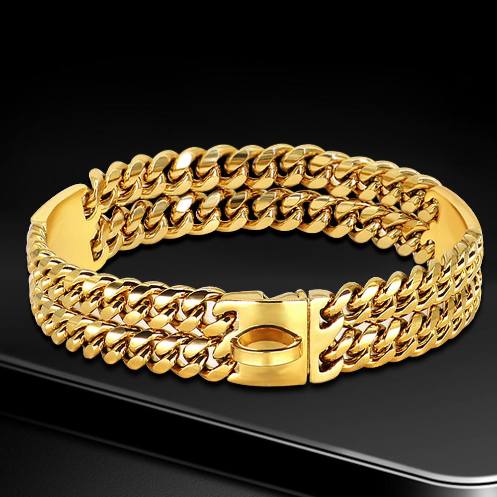 Прочный ошейник-цепочка для собак, золотистый ошейник из нержавеющей стали для дрессировки домашних животных, крутой металлический ошейник для собак средних и больших пород, питбуль, бульдог