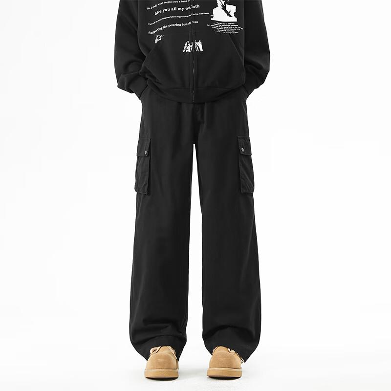 Homlean Men's Cotton Straight-Leg Casual Work Pants