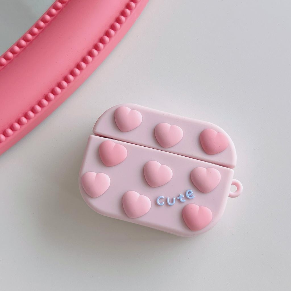 3D чехлы для наушников для AirPods, милый розовый защитный чехол с любовью для наушников, чехол для Apple Airpods 1/2/3/Pro