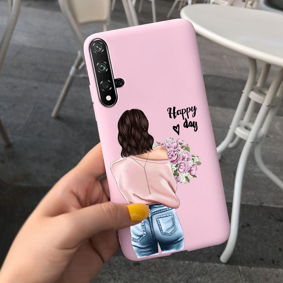 Чехол для Huawei Nova 5T Красивая Девушка Цветок Чехол для Телефона Для Huawei Nova5T YAL-L21 Мягкий Силикон Ударопрочная Задняя Крышка Бампер