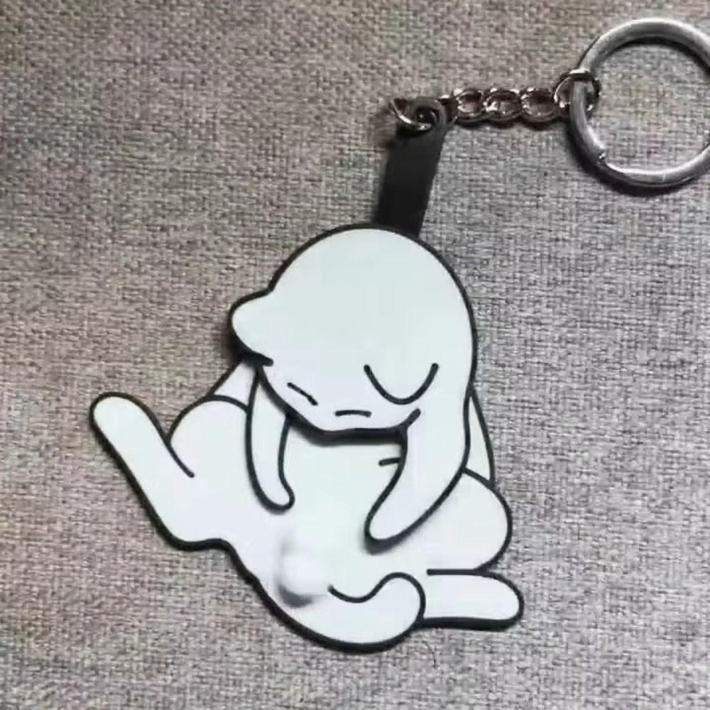 Exquisite Trick Cat Bag Pendant Pull Play Jewelry Keychain Pull Play Egg Cat Keychain Women Men