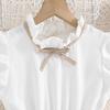Новое летнее детское платье принцессы для девочек одного цвета, плиссированное платье с короткими рукавами