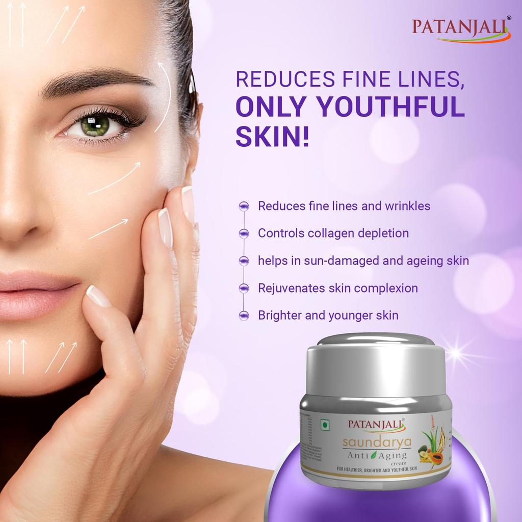 Patanjali Крем против старения 50 г X Упаковка из 2 шт.