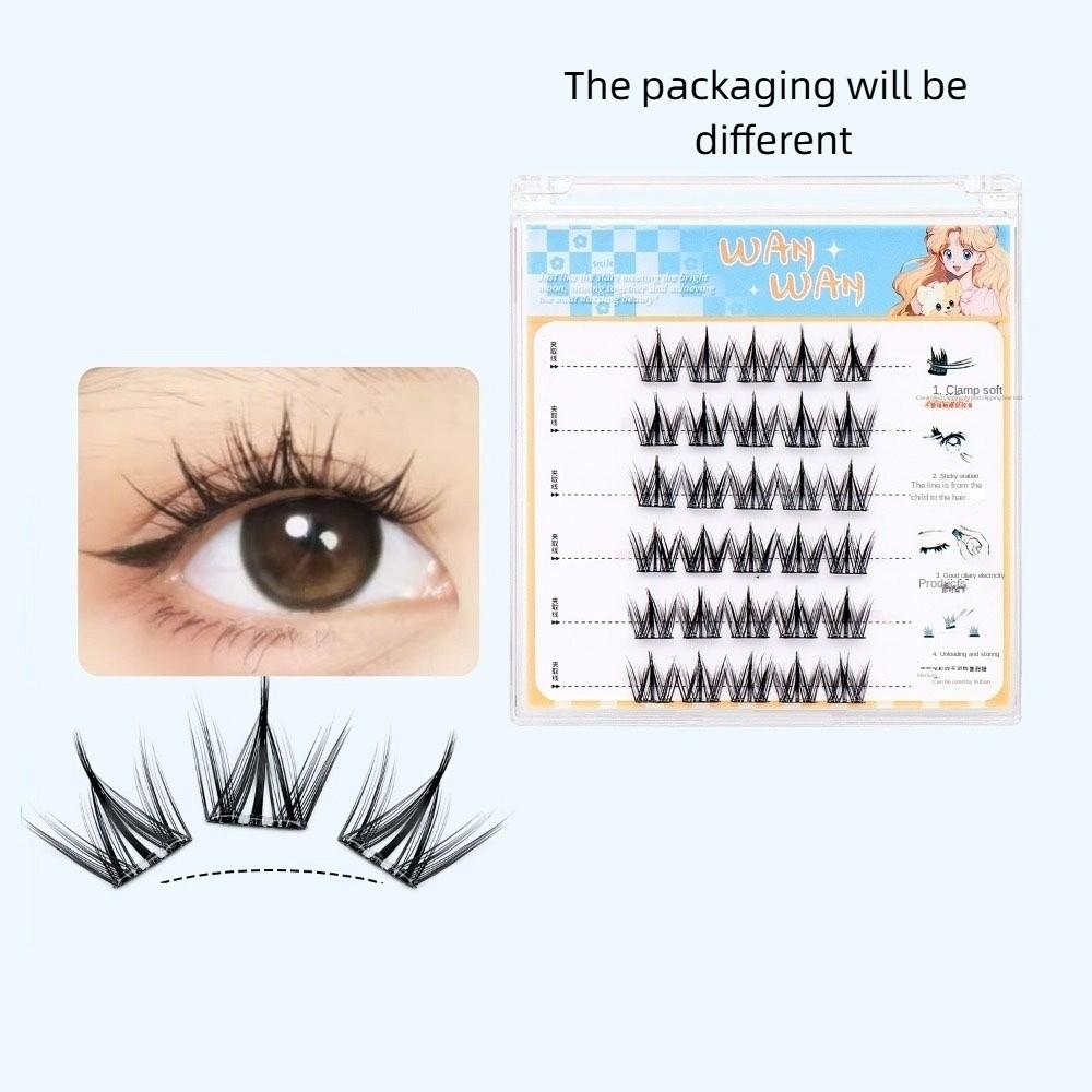 Самоклеящиеся накладные ресницы для макияжа, пучки накладных ресниц, наращивание ресниц