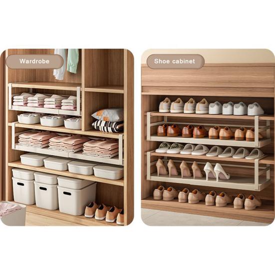 Yousheng Расширяемая полка для хранения под полкой, подвесная, без сверления, выдвижная, органайзер для шкафа под полкой, нержавеющая углеродистая сталь, для кухни, кладовой