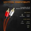 LiuTian Mono Phone x Pin x 2 Audio Cable RCA Cable Converter Cable 2 x RCA Male to 2 x Mono Male to 2x Mono Male Nylon 2-RCA 6.35mm 6.35mm Braid. (2m)