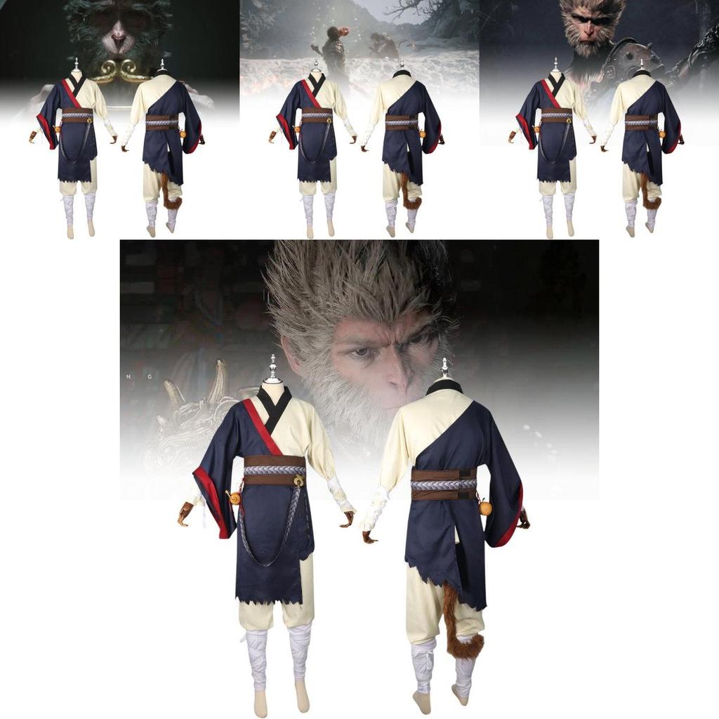 Костюм для косплея Black Myth Wukong в винтажном стиле для игровых энтузиастов летом 2024 года