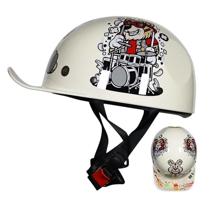 Kids Bike Helmet Half Shell Safety Cap Skateboarding Cycling With Retro Baseball Hat Style