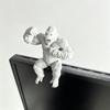 Креативная статуэтка-топпер для монитора 'Рычащий гориллу' 3D-печать, Серый обезьяний орнамент для полок монитора, Декор для офиса