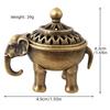 Mini Metal Backflow Incense Holder Elephant Cone Coil Incense Burner Ash Catcher with Lid, Aromatherapy Ornament Home Office Decoration