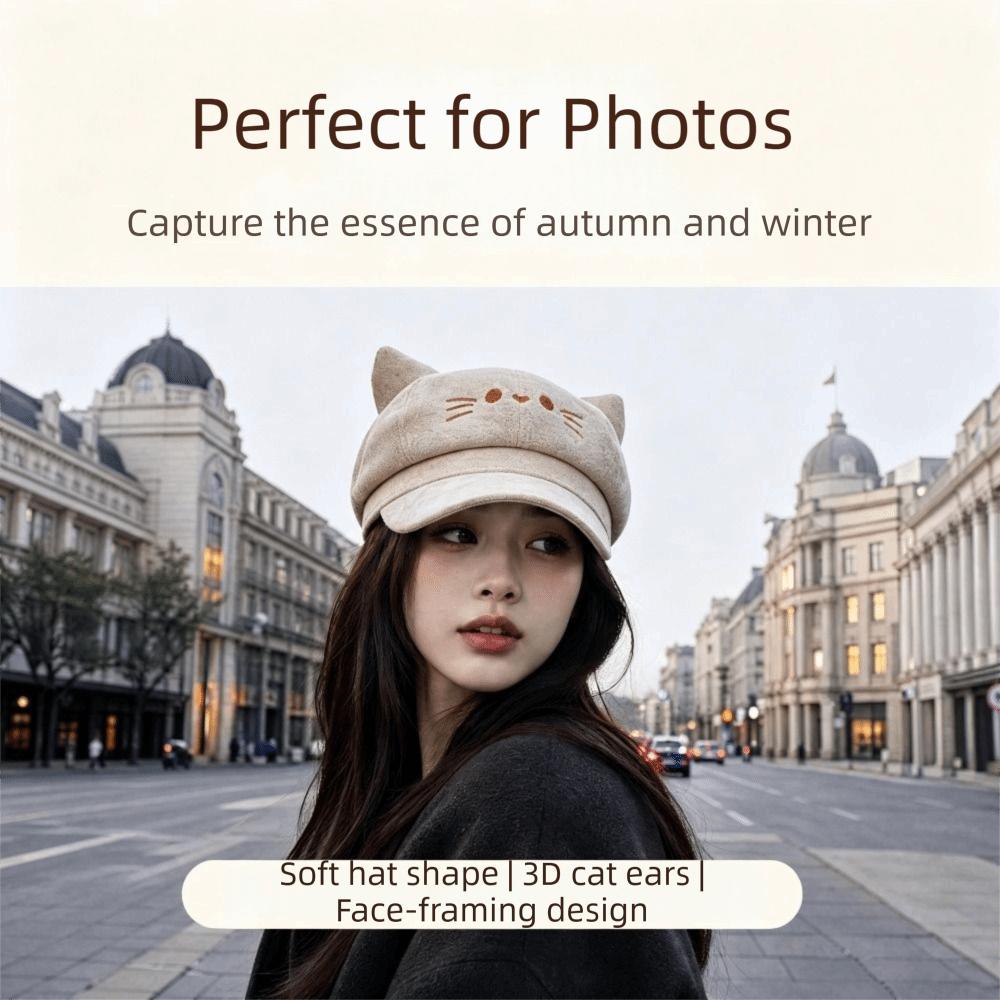 Spice Girl Octagonal Hat Y2K Painter Artist Cap Cute Newsboy Hat Daily