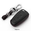 4D Leather Key Case for Ford Models: Kuga, Ecosport, Focus, Escort, Mondeo, Tourneo, Transit