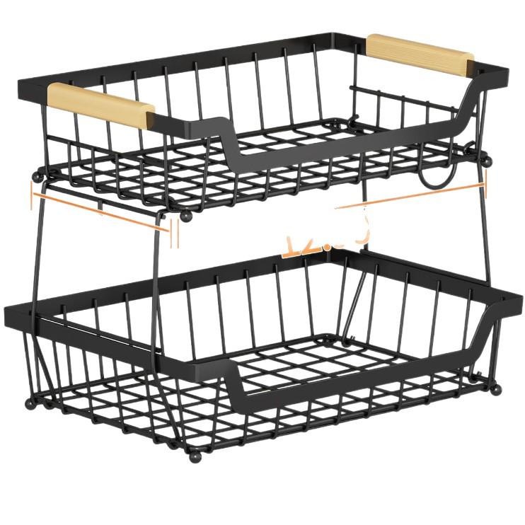 Removable Multi-Layer Fruit and Snack Storage Rack for Kitchen and Living Room Countertop