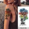 Hot Sale 1PC Waterproof Temporary Tattoo Sticker Rose Flower Tattoo Skull Flower Body Art Arm False Sleeve Tattoo Women
