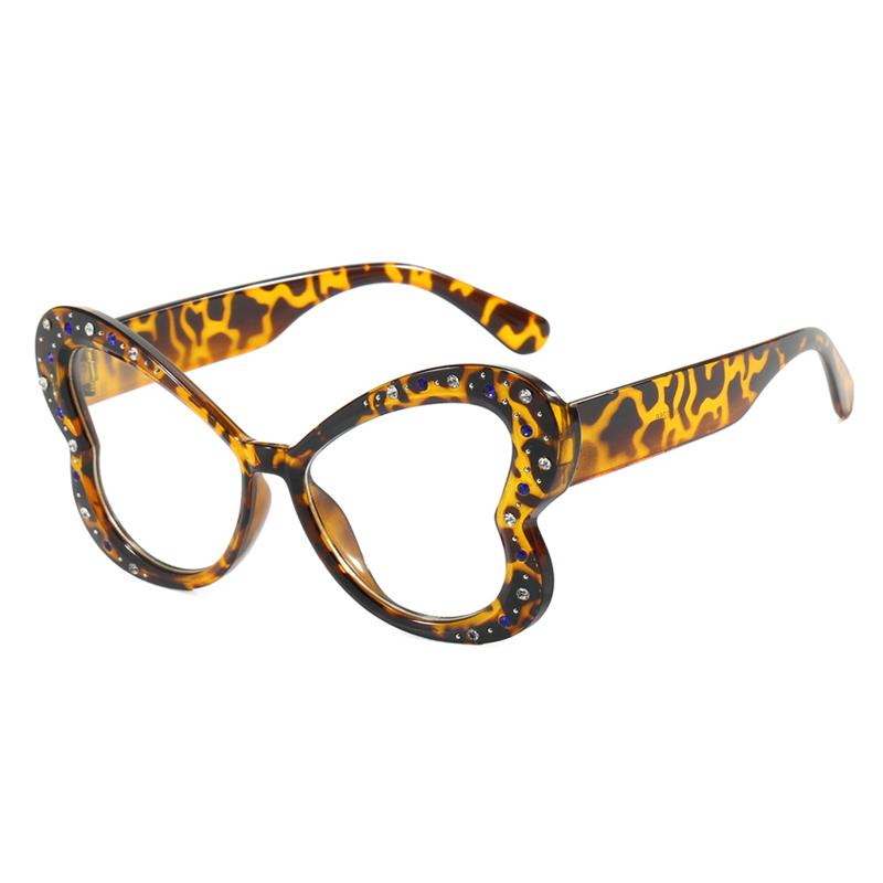 Женские оправы для очков формы бабочки, украшенные стразами, очки для женщин, блокирующие синий свет, корейские стильные декоративные очки