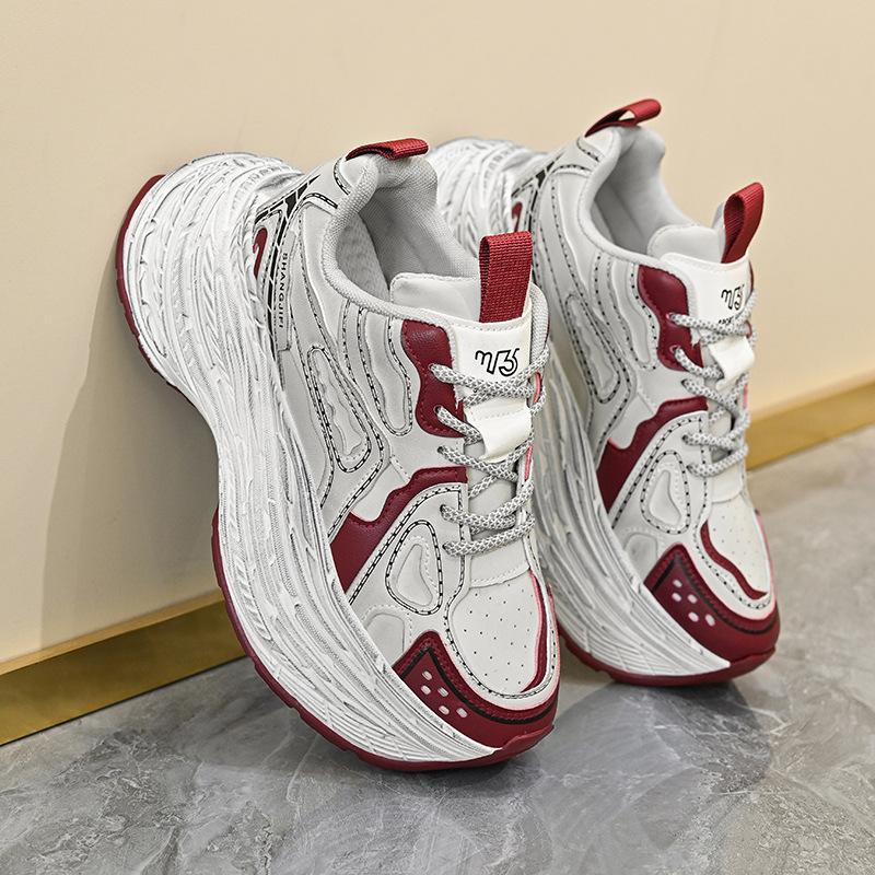 Кроссовки на толстой подошве, сетчатые дышащие, повседневные, папины кроссовки, женские, летние, для пар, новая мода, универсальная обувь на толстой подошве