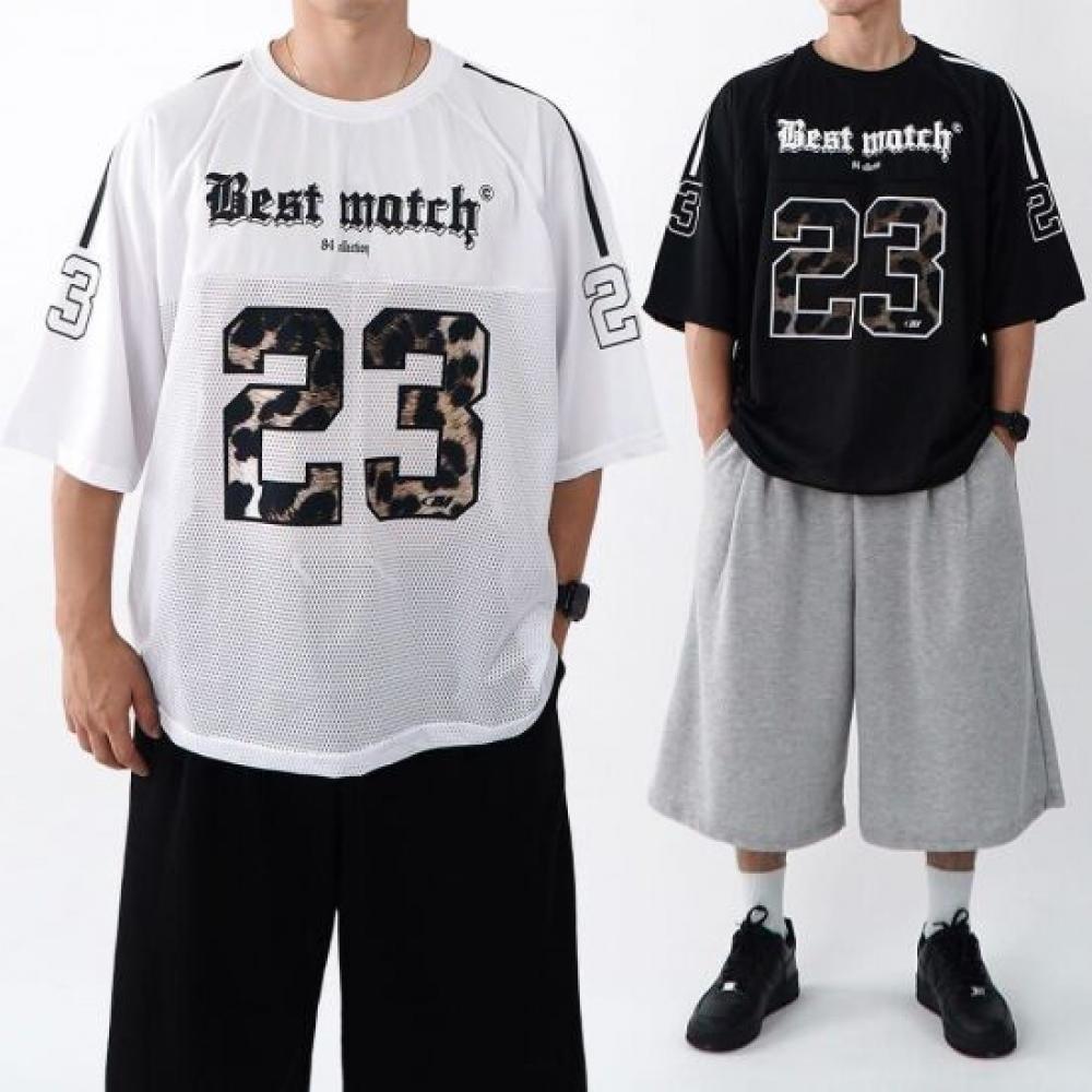 Onl Men Leo Mesh Rugby ShorT Sleeve FuncTional T shirT Block Core Look