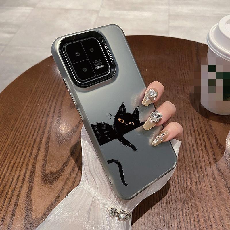 Чехол Cat Flower для iPhone 16 Samsung A55 A35 A34 S24 FE Xiaomi Redmi Note 13 Pro 14C Huawei Honor 200 противоударный бампер для телефона с защитой от царапин