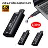 4K HDMI-compatible To USB 2.0 Video Capture Card 1080P Cam Link Card 4K HDMI-compatible Video Capture Card for PS4 DVD Camera