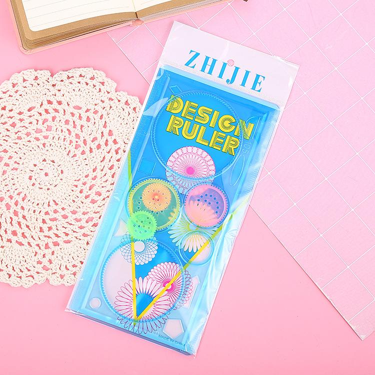 Многофункциональная головоломка для рисования, спирограф, геометрическая линейка, инструменты для рисования для студентов, игрушки для рисования, детский инструмент для обучения искусству