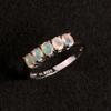 925 Sterling Silver Simple Ring Natural Opal Gemstone Fine Jewelry Opal Cut Ov 3*4mm 5 Pcs Stone Ring