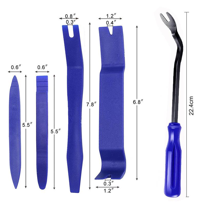Набор инструментов для снятия отделки автомобильной аудиосистемы - набор из 5 ломов, устойчивых к царапинам для дверной панели и приборной панели