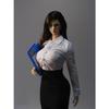 HAMRETHYPPZ 1/6 Scale Costume Figure Clothes for Women, Secretary Outfit, Sexy Work Clothes, Sexy Skirt, Shirt, HR Suit, Sexy Skirt Suit (Body, Head,