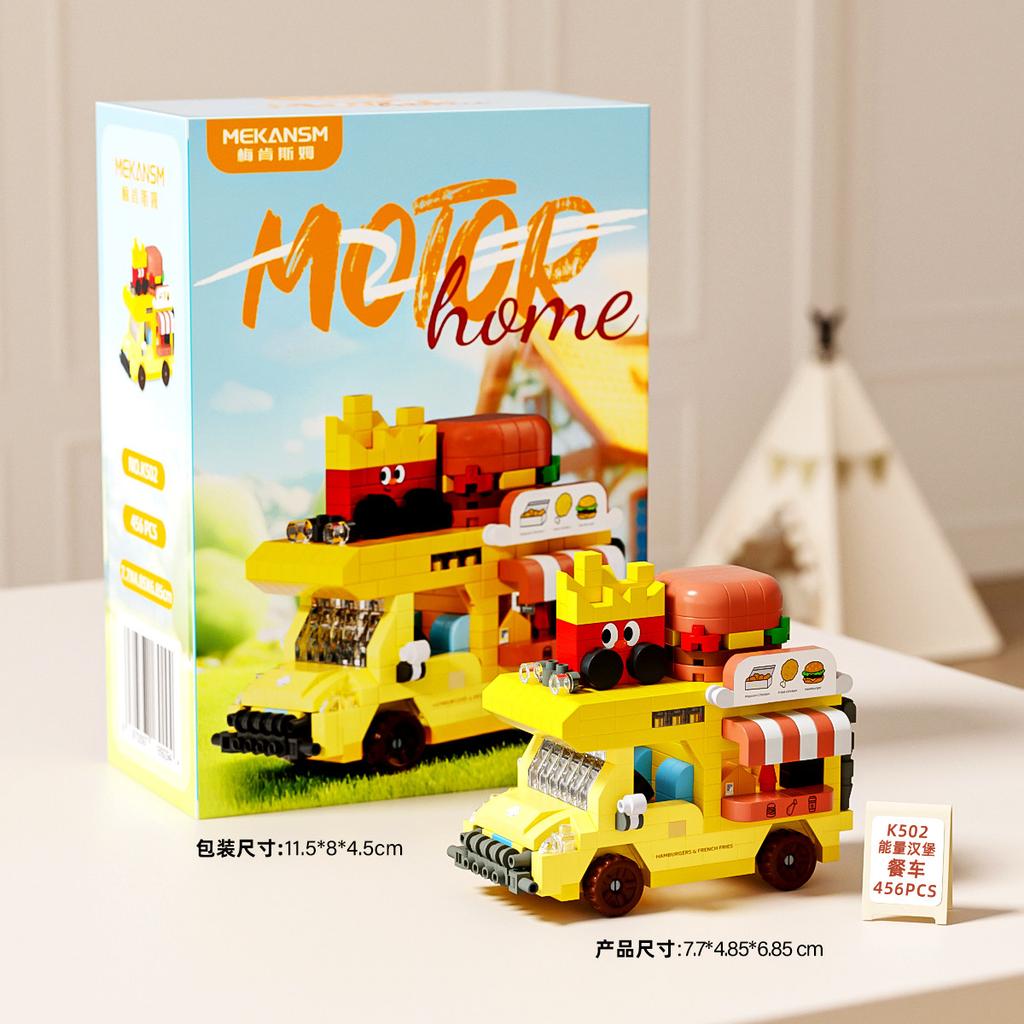 Anime Building Blocks Figure Vending Cart Series, Cartoon Small Particle Assembly Models, Fun Educational Toys For Kids,
