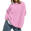 Women's Solid Color Loose Casual Long Sleeved Knitted Sweater Top Sweater
