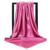 Pure Satin Faux Silk Square Scarf - Solid Color Fashion Headscarf, 90cm for Professional Wear