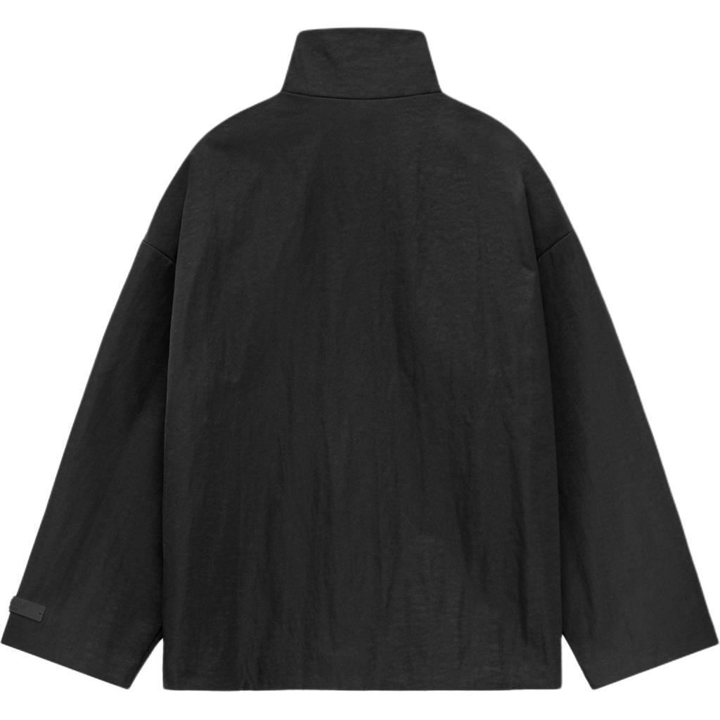 Fear of God Essentials Текстурированный нейлоновый пуловер с полумолнией Черный Мужские топы 202BT246350F