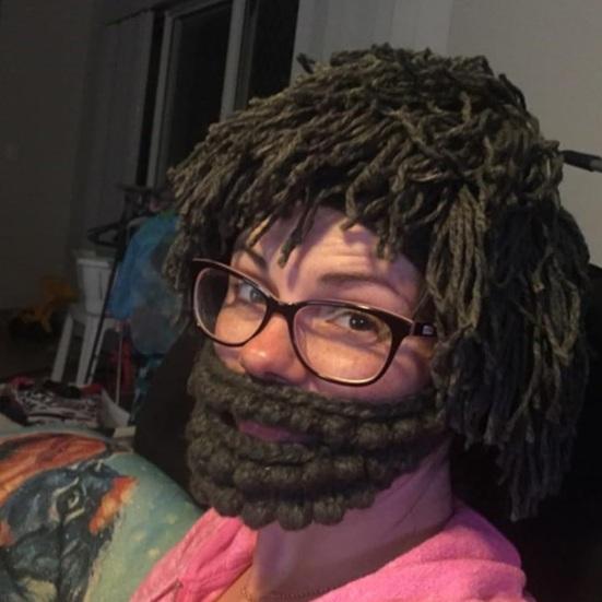 Шерстяная шапка со съемной бородой Теплая Удобная Шапка в стиле панк Аксессуар для Хэллоуина Рождественских вечеринок Косплея