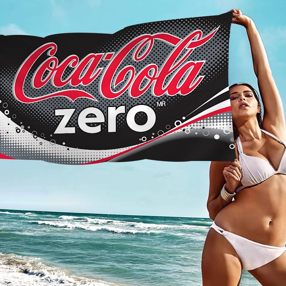 C-Coca C-Cola Полотенце для ванны из микрофибры, мягкое, хорошо впитывающее, дышащее, для девочек, детей, декоративное, с мультяшным рисунком, пляжное полотенце