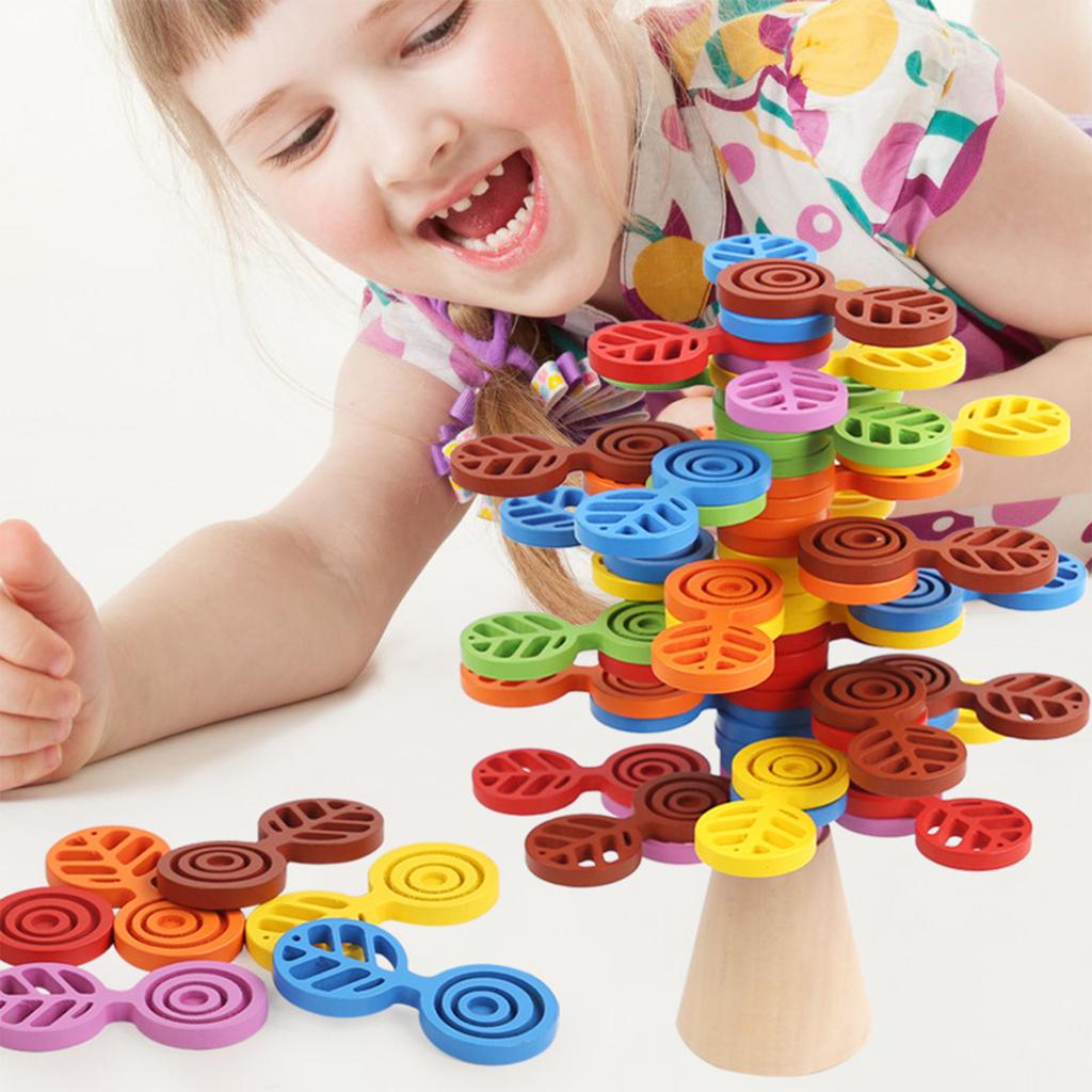 Wooden Colorful Stacking Tree Toy