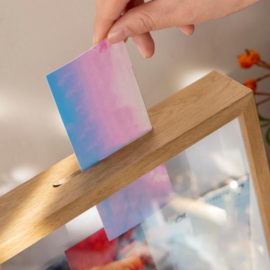 Билет Shadow Box с прорезью Деревянная рамка Путешествия Приключения Архивная коробка Квадрат