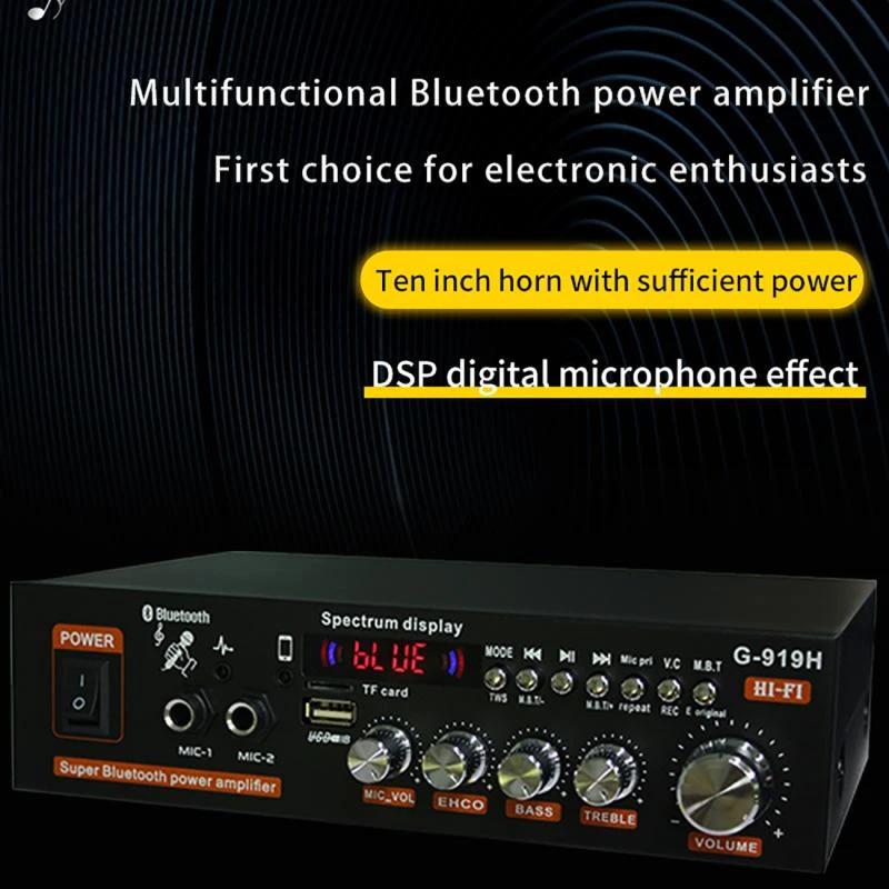 Bluetooth 5.0 Усилитель мощности Сабвуфер Динамик 50+50 Вт Поддержка Микрофона FM USB Доступ Аудиоусилитель Автомобильная Домашняя Электроника