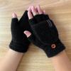 USB Electric Heated Gloves Adjustable Temperature Double-Sided Heating Gloves Touchscreen Rechargable Mittens Warm Winter Warmer