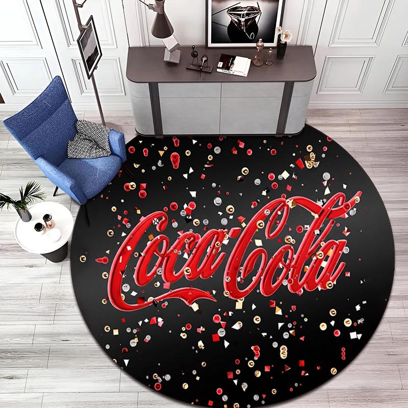 Christmas Gift Halloween Theme Bear Truck Coca Cola Round Carpet Soft Home Decoration Corridor Table and Chair Anti slip Outdoor Floor Mat Carpet H18