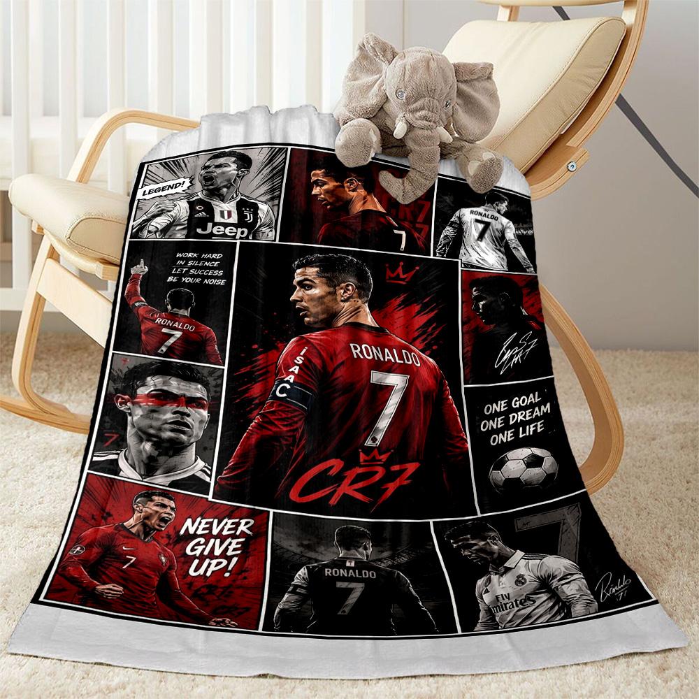 Ronaldo's Legendary Journey Blanket Comfortable Great for Chair Sofa Office Chair for All Occasions Digital Print