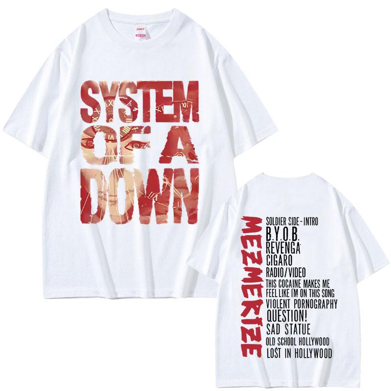 System of A Down Альбом Mezmerize Графическая Футболка Мужская Женская Рок Винтажные Футболки Хлопок Оверсайз С Коротким Рукавом Футболки
