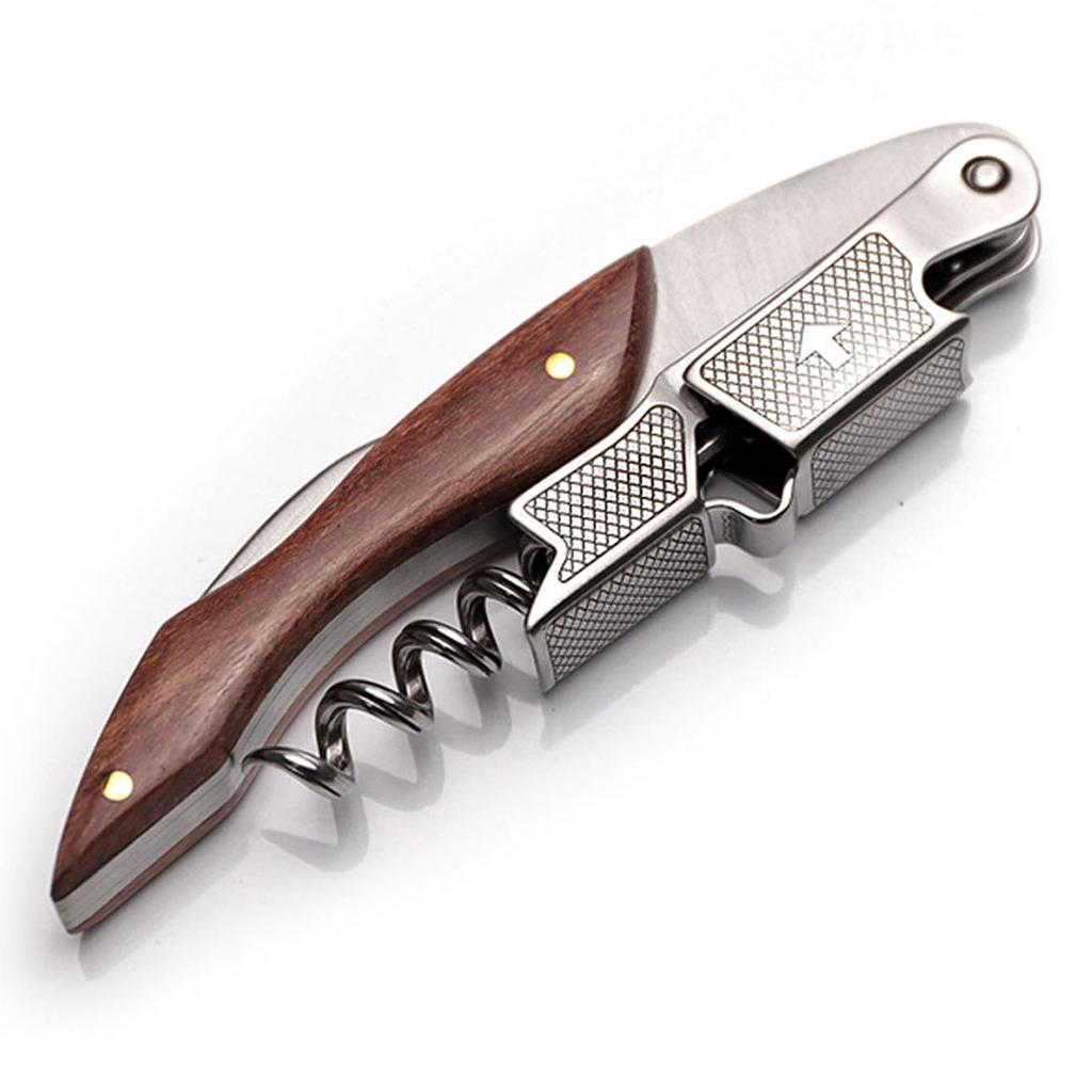 Leeseph штопор для вина, ручной винный ключ с двумя шарнирами для бармена, официанта, официанта, штопор из нержавеющей стали для винных бутылок