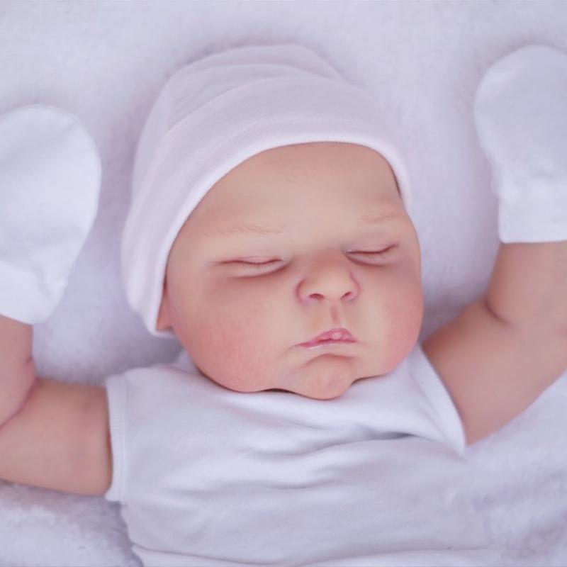 20 дюймов 50 см как настоящая мягкая силиконовая спящая толстая кукла-реборн с 3D-рисованной кожей и видимыми венами тканевая игрушка для девочек, подарок на день рождения