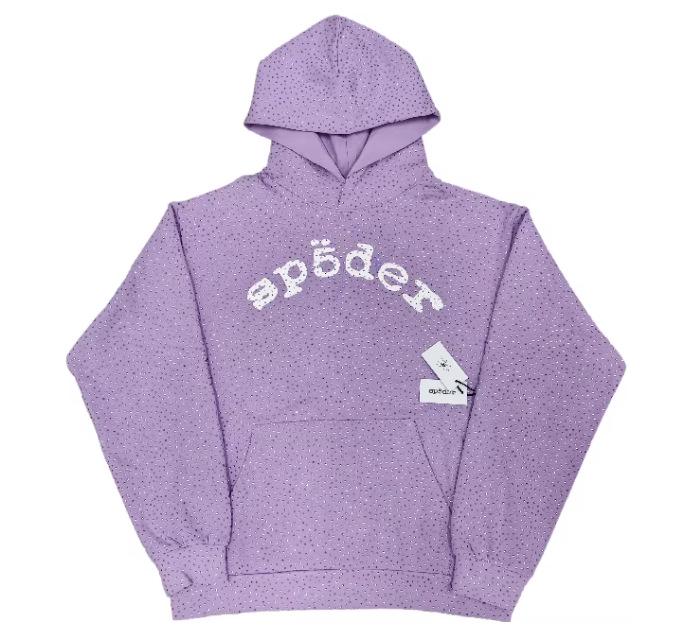 Unisex American-Style Sp5der 555555 Diamond Hoodie - Trendy High-Street Fashion