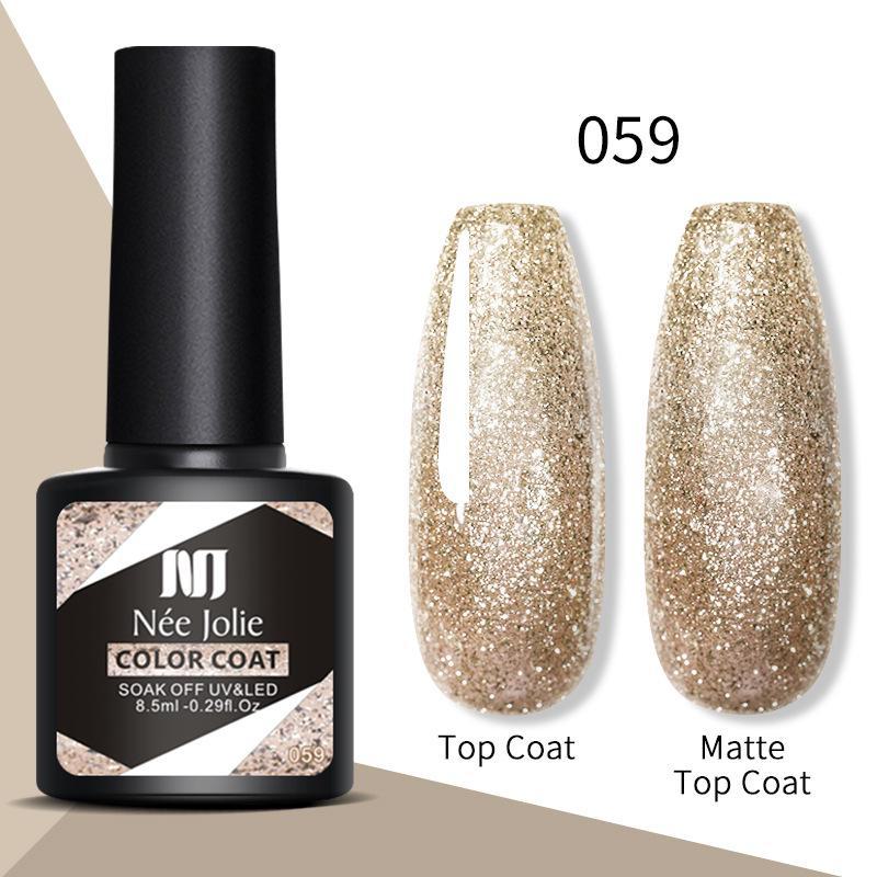 Nee Jolie 100-цветный набор блесток и твердых лаков для ногтей с клеем и закрепителем