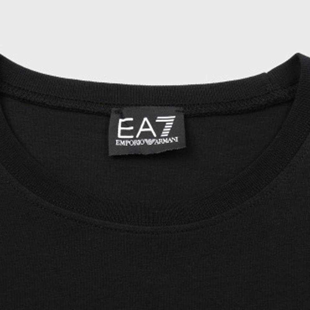 Emporio Armani Мужская футболка-свитшот с принтом букв SS22, круглый вырез, короткий рукав, топ, черный, 3LPT27-PJ7CZ-1200