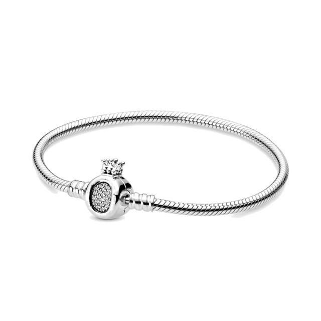 New Fashion Bangle Fit Original Fashion Argent 925 Femme DIY Charms Beadeds Handmade Custom Beads Femme Bracelets Jewelry Women