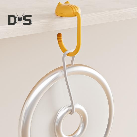 1/2шт крючки для стола вешалки для сумок забавный дизайн кота прочные несущие нагрузку простые в установке держатели для сумок крючки для сумок на столе