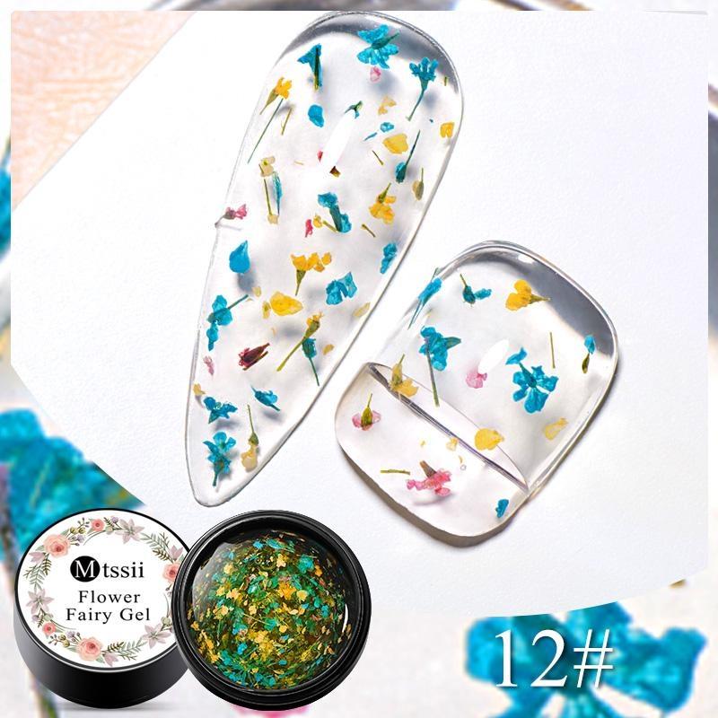MTSSII 5 мл DIY Fairy Series Цветочный блестящий гель-лак для ногтей 3D натуральный сушеный цветок маникюр украшения кристалл прозрачный гель-лак для дизайна ногтей