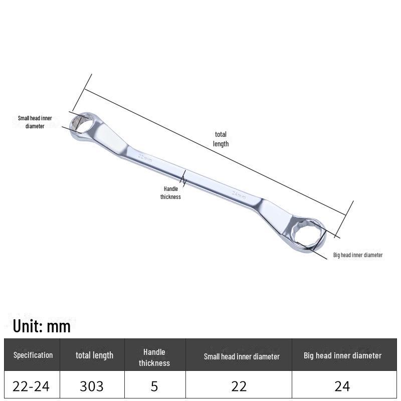 Двусторонний хромированный многофункциональный ключ